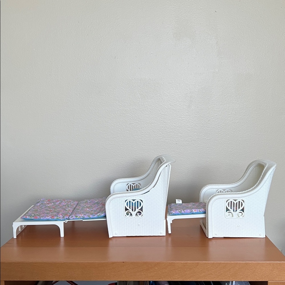 80s Barbie faux wicker furniture - Picture 11 of 13